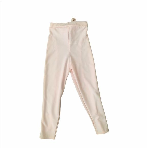 Prettylittlething Size 4 Light Pink Cigarette Trousers with Bow - Picture 2 of 4